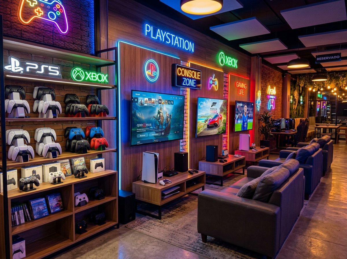 Zona consolas PlayStation Xbox gaming cafe