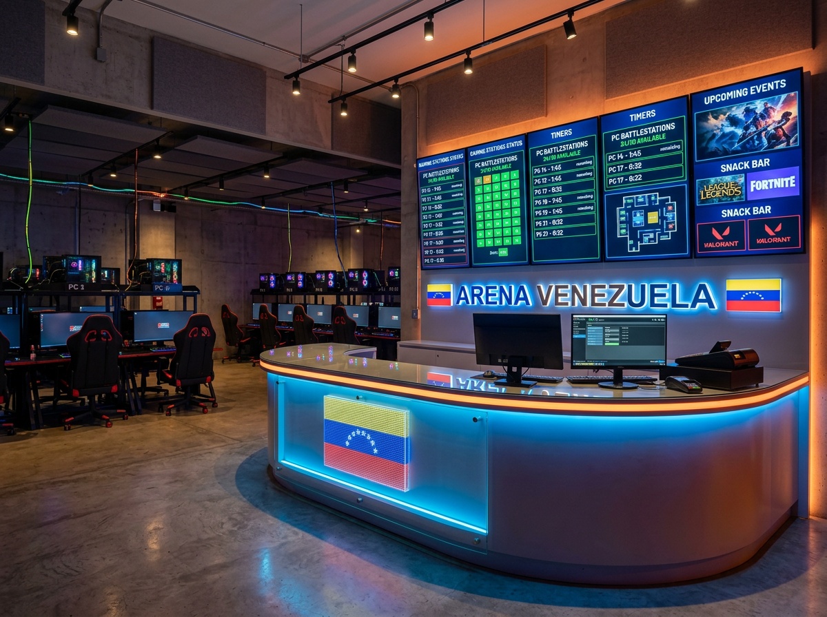 Recepción gaming cafe Caracas Venezuela